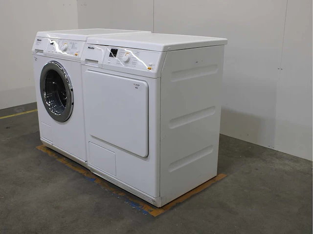 Miele w 3205 softcare system wasmachine & miele t classic wasdroger - afbeelding 6 van  7