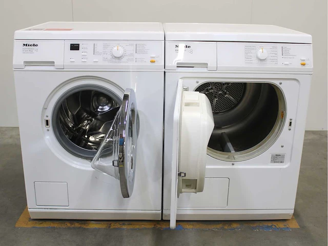 Miele w 3241 plus softtronic wasmachine & miele t 8813 c edition 111 wasdroger - afbeelding 2 van  8
