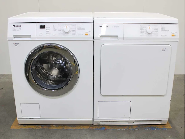 Miele w 3241 softcare system wasmachine & miele t 4263 c softcare system wasdroger - afbeelding 1 van  8