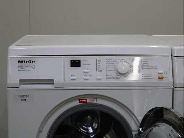 Miele w 3241 softcare system wasmachine & miele t 4263 c softcare system wasdroger - afbeelding 3 van  8
