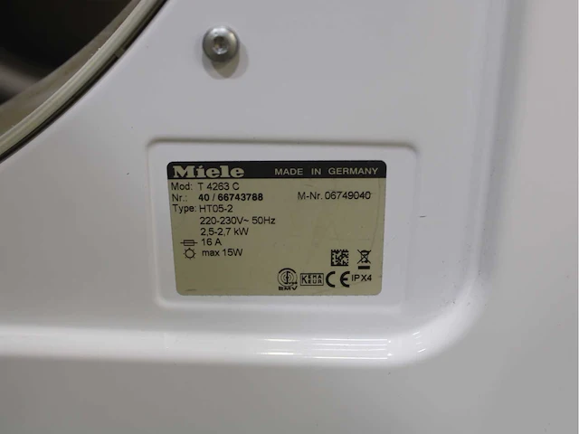 Miele w 3241 softcare system wasmachine & miele t 4263 c softcare system wasdroger - afbeelding 8 van  8