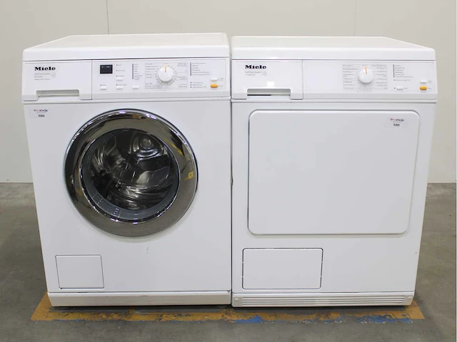 Miele w 3241 softcare system wasmachine & miele t 8403 c softcare system wasdroger - afbeelding 1 van  8