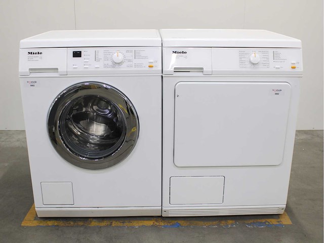 Miele w 3241 softcare system wasmachine & miele t 8403 c softcare system wasdroger - afbeelding 1 van  8