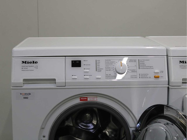 Miele w 3241 softcare system wasmachine & miele t 8403 c softcare system wasdroger - afbeelding 3 van  8