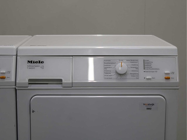 Miele w 3241 softcare system wasmachine & miele t 8403 c softcare system wasdroger - afbeelding 6 van  8