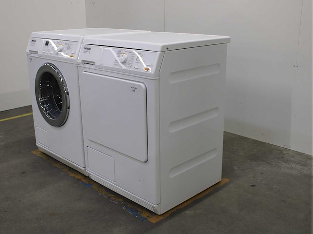 Miele w 3241 softcare system wasmachine & miele t 8403 c softcare system wasdroger - afbeelding 7 van  8