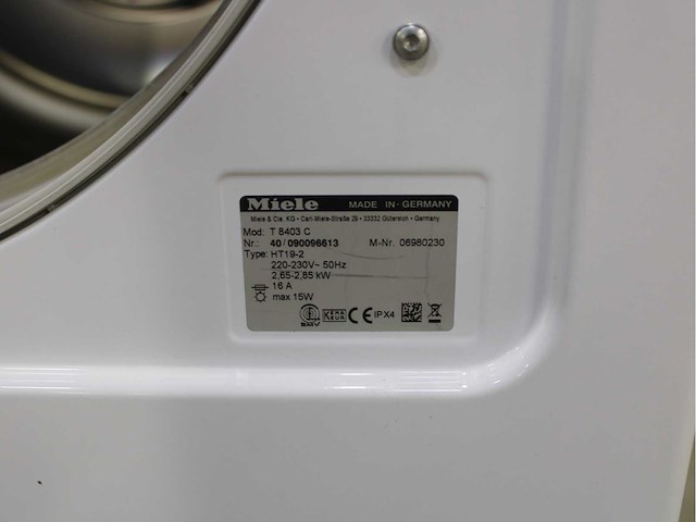 Miele w 3241 softcare system wasmachine & miele t 8403 c softcare system wasdroger - afbeelding 8 van  8