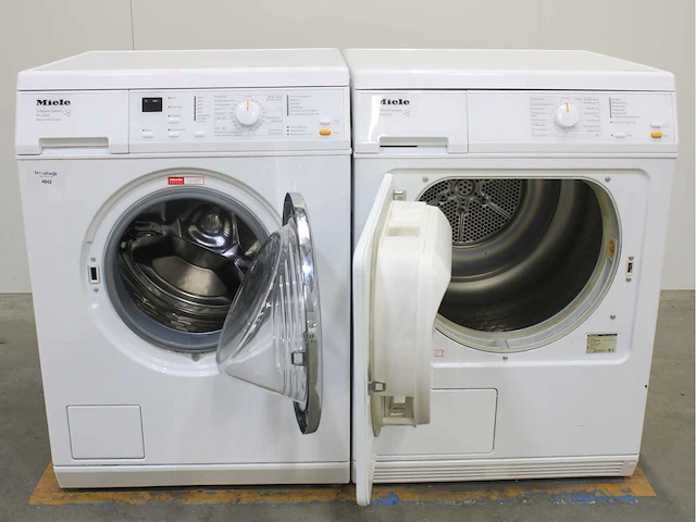 Miele w 3241 softcare system wasmachine & miele t 8803 c softcare system wasdroger - afbeelding 1 van  7