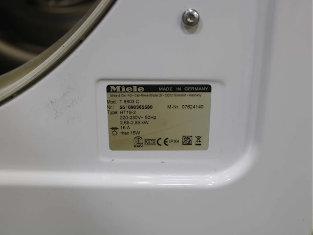 Miele w 3241 softcare system wasmachine & miele t 8803 c softcare system wasdroger - afbeelding 7 van  7
