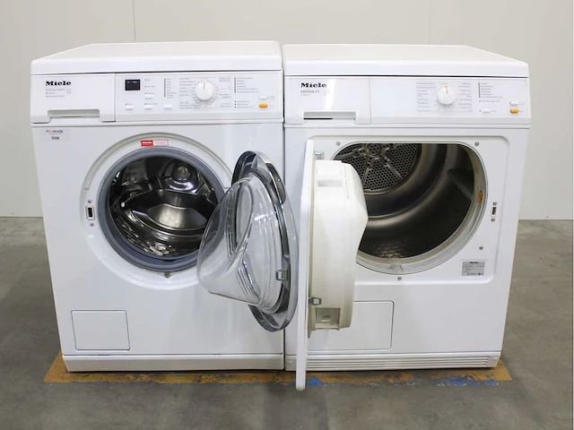 Miele w 3241 softcare system wasmachine & miele t 8813 c edition 111 wasdroger - afbeelding 2 van  8