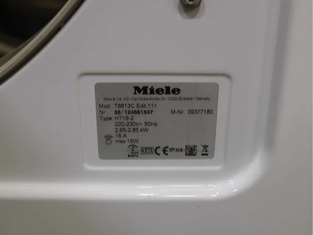Miele w 3241 softcare system wasmachine & miele t 8813 c edition 111 wasdroger - afbeelding 8 van  8