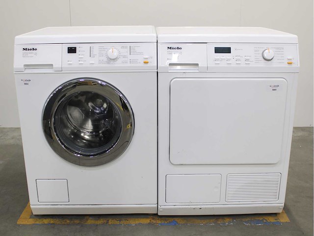 Miele w 3241 softcare system wasmachine & miele t 8969 wp softcare system ecocomfort wasdroger - afbeelding 1 van  8