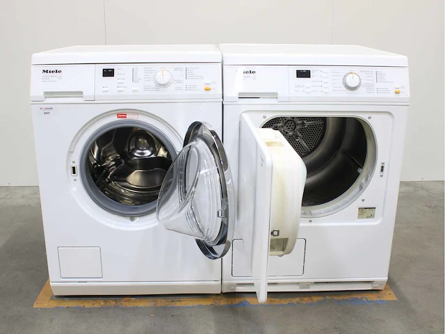 Miele w 3241 softcare system wasmachines & miele t 4463 c softcare system wasdrogers - afbeelding 2 van  8