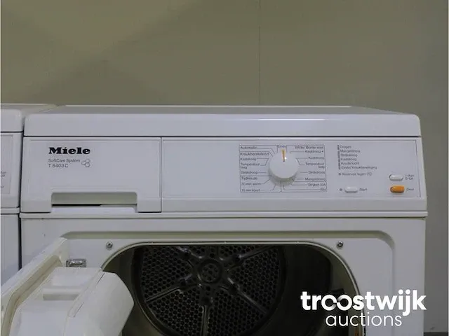 Miele w 3365 softcare system wasmachine & miele t 8403 c softcare system droger - afbeelding 6 van  8