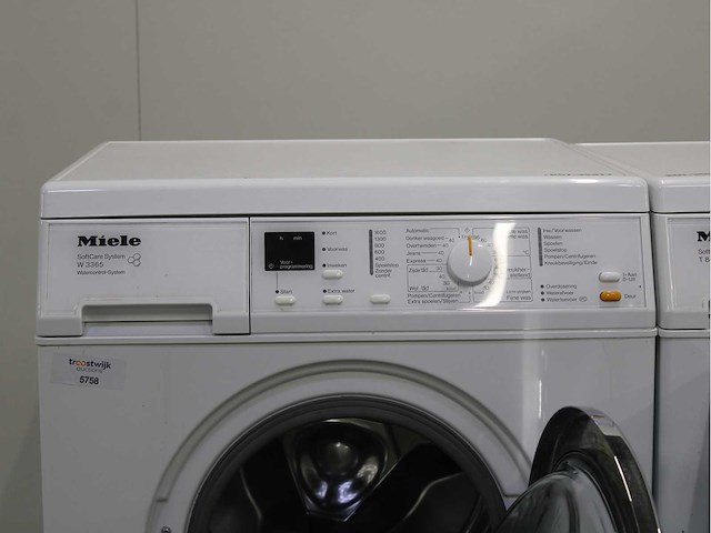 Miele w 3365 softcare system wasmachine & miele t 8403 c softcare system wasdroger - afbeelding 3 van  8