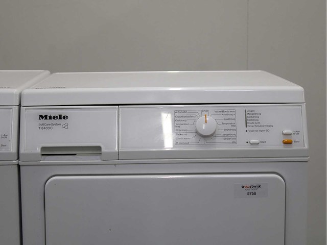 Miele w 3365 softcare system wasmachine & miele t 8403 c softcare system wasdroger - afbeelding 6 van  8
