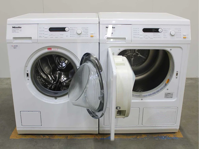 Miele w 3365 softcare system wasmachine & miele t 8827 wp softcare system ecocomfort wasdroger - afbeelding 2 van  8
