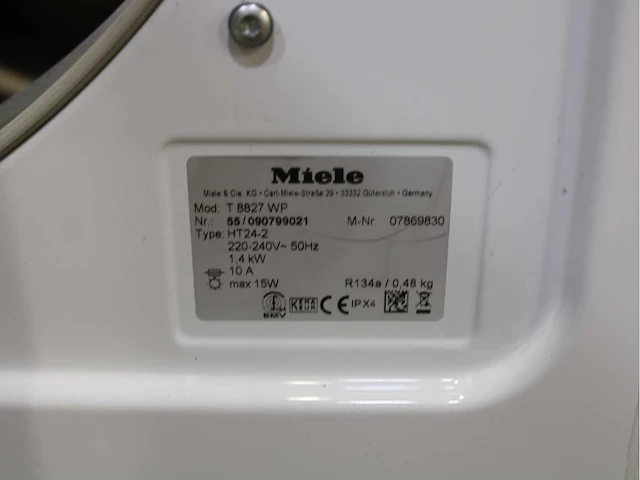 Miele w 3365 softcare system wasmachine & miele t 8827 wp softcare system ecocomfort wasdroger - afbeelding 8 van  8