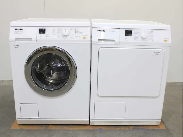 Miele w 3365 softcare system wasmachine & miele t classic droger - afbeelding 1 van  8