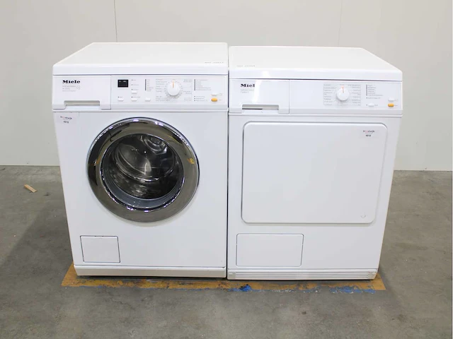 Miele w 3371 edition 111 wasmachine & miele t 8400 c softcare system wasdroger - afbeelding 1 van  8