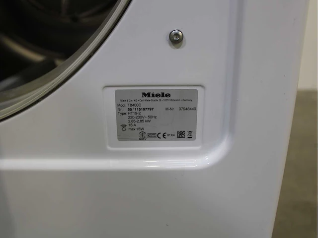 Miele w 3371 edition 111 wasmachine & miele t 8400 c softcare system wasdroger - afbeelding 8 van  8