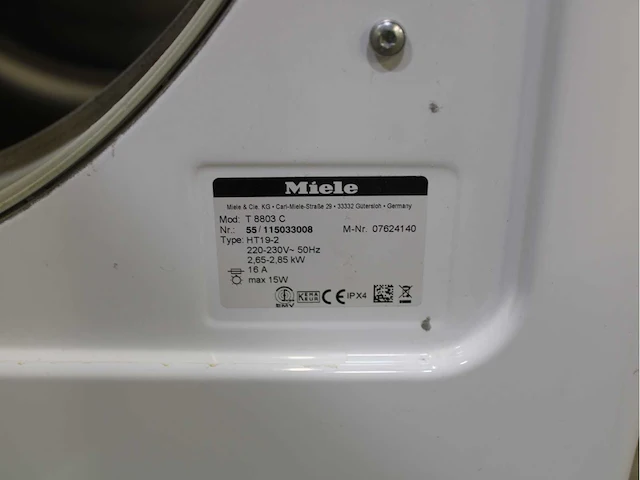 Miele w 3371 edition 111 wasmachine & miele t 8803 c softcare system wasdroger - afbeelding 8 van  8