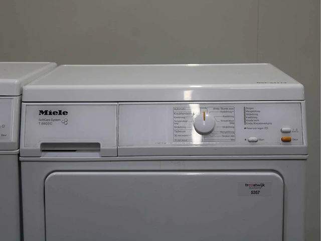 Miele w 3371 edition 111 wasmachine & miele t 8803 c softcare system wasdroger - afbeelding 6 van  8