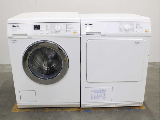 Miele w 3371 edition 111 wasmachine & miele t 8803 c softcare system wasdroger - afbeelding 1 van  8