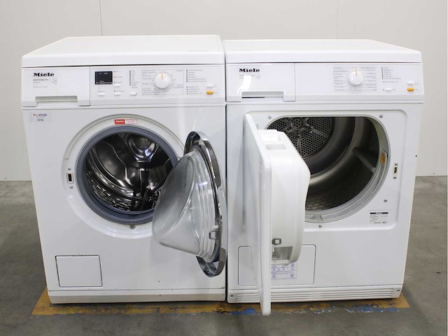 Miele w 3371 edition 111 wasmachine & miele t 8803 c softcare system wasdroger - afbeelding 2 van  8