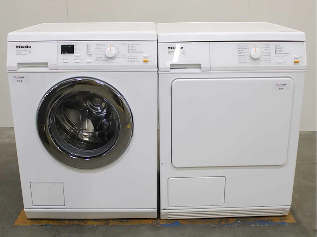 Miele w 3371 edition 111 wasmachine & miele t 8813 c edition 111 wasdroger - afbeelding 1 van  8