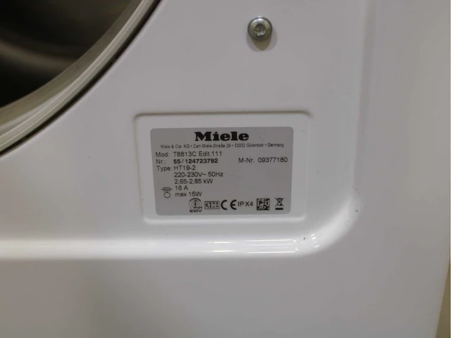 Miele w 3371 edition 111 wasmachine & miele t 8813 c edition 111 wasdroger - afbeelding 8 van  8