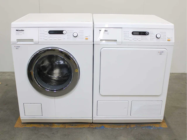 Miele w 3371 edition 111 wasmachine & miele t classic wasdroger - afbeelding 1 van  8