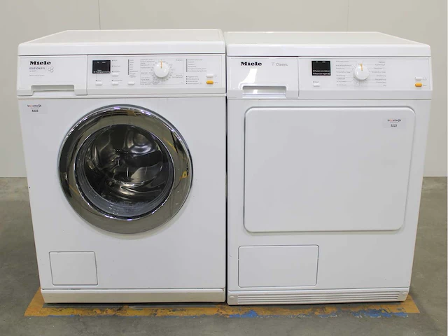 Miele w 3371 edition 111 wasmachine & miele t classic wasdroger - afbeelding 1 van  8