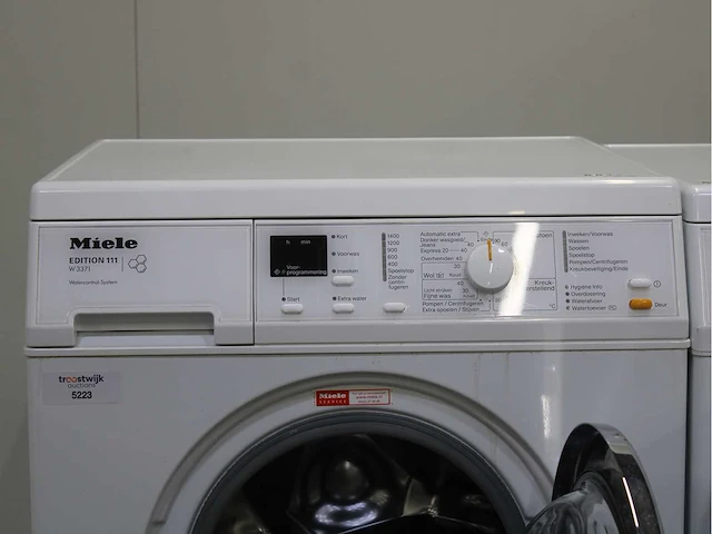Miele w 3371 edition 111 wasmachine & miele t classic wasdroger - afbeelding 3 van  8