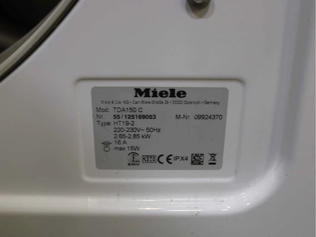 Miele w 3371 edition 111 wasmachine & miele t classic wasdroger - afbeelding 8 van  8