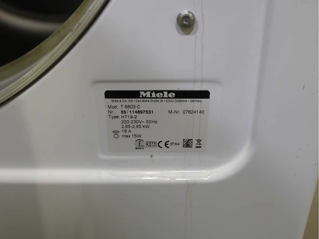 Miele w 3371 edition 111 wasmachines & miele t 8803 c softcare system wasdrogers - afbeelding 8 van  8