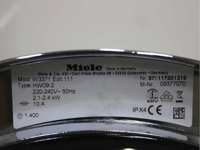 Miele w 3371 edition 111 wasmachines - afbeelding 4 van  6