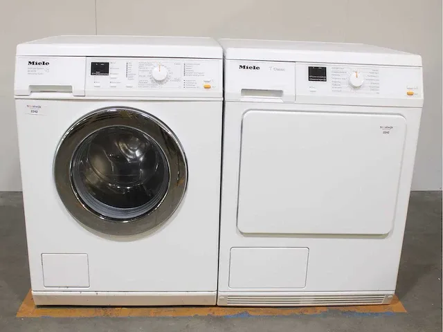 Miele w 3375 softcare system wasmachine & miele t classic droger - afbeelding 1 van  8