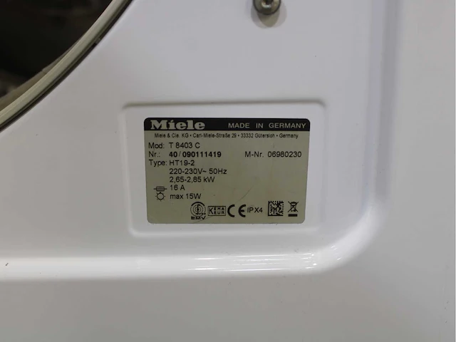 Miele w 3521 softcare system wasmachine & miele t 8403 c softcare system wasdroger - afbeelding 8 van  8