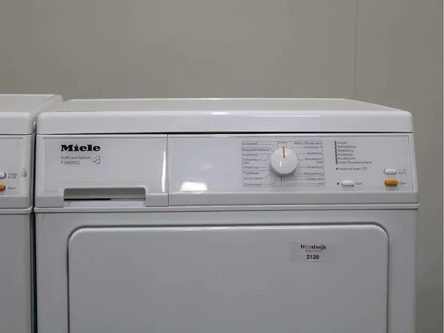 Miele w 3523 softcare system wasmachine & miele t 8803 c softcare system droger - afbeelding 6 van  8