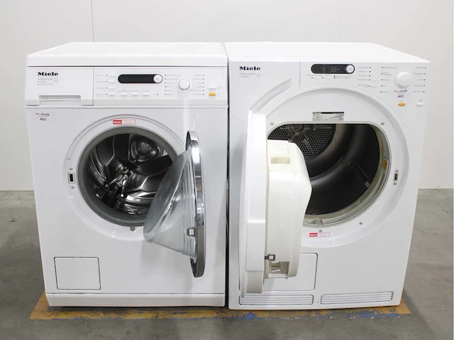 Miele w 3821 softcare system wasmachine & miele t 7744 c softcare system wasdroger - afbeelding 2 van  8