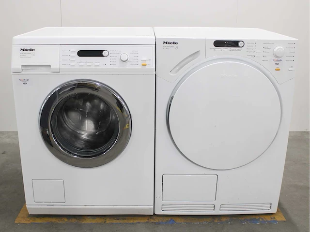 Miele w 3821 softcare system wasmachine & miele t 7744 c softcare system wasdroger - afbeelding 1 van  8