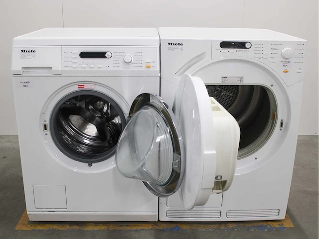 Miele w 3821 softcare system wasmachine & miele t 7744 c softcare system wasdroger - afbeelding 2 van  8