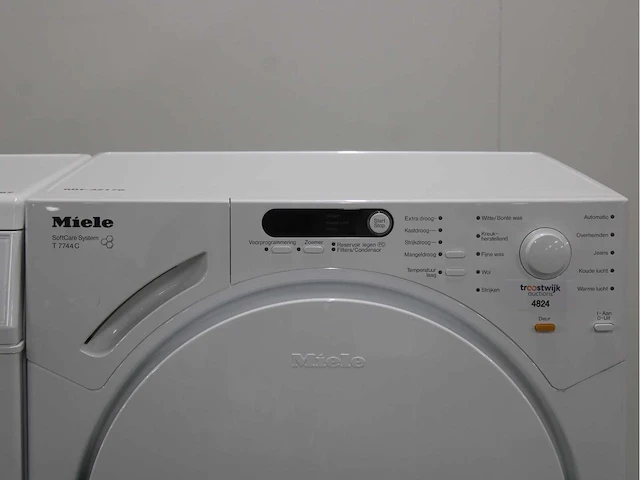 Miele w 3821 softcare system wasmachine & miele t 7744 c softcare system wasdroger - afbeelding 6 van  8