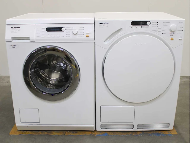 Miele w 3821 softcare system wasmachine & miele t 7744 c softcare system wasdroger - afbeelding 1 van  8