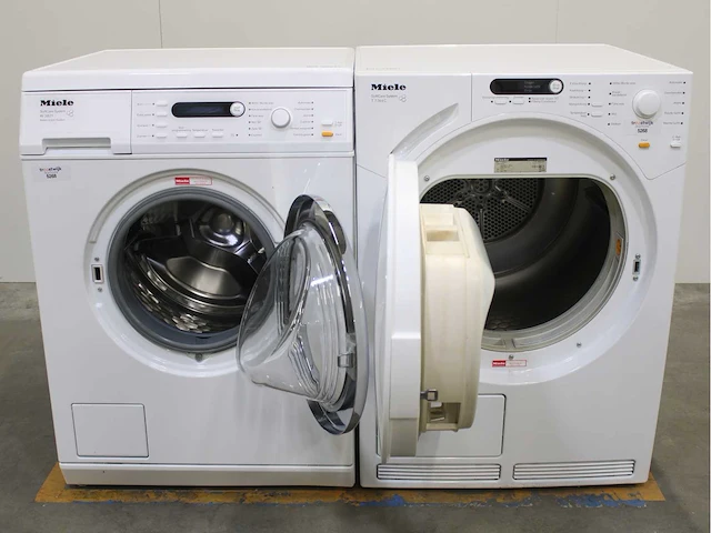 Miele w 3821 softcare system wasmachine & miele t 7744 c softcare system wasdroger - afbeelding 2 van  8