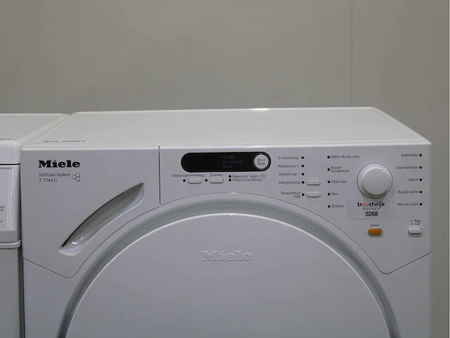 Miele w 3821 softcare system wasmachine & miele t 7744 c softcare system wasdroger - afbeelding 6 van  8