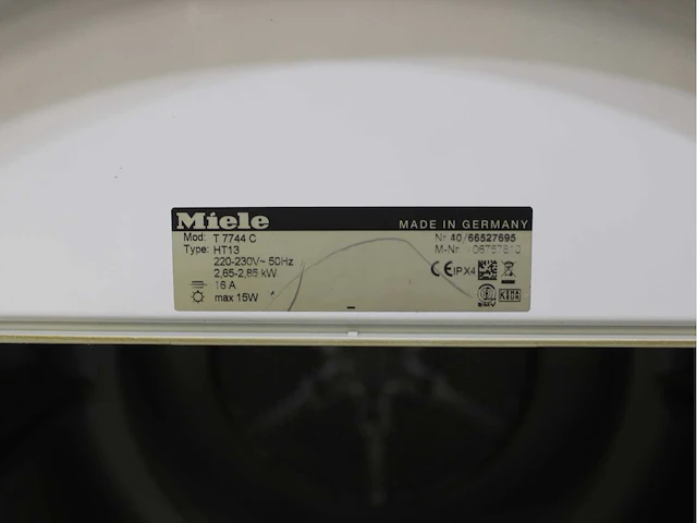 Miele w 3821 softcare system wasmachine & miele t 7744 c softcare system wasdroger - afbeelding 8 van  8