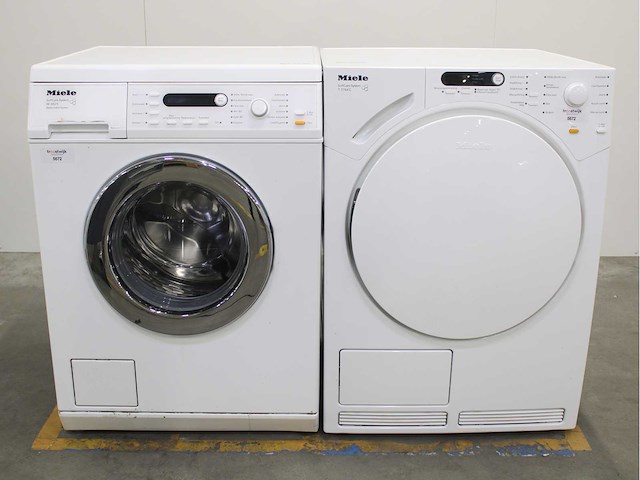 Miele w 3821 softcare system wasmachine & miele t 7744 c softcare system wasdroger - afbeelding 1 van  8