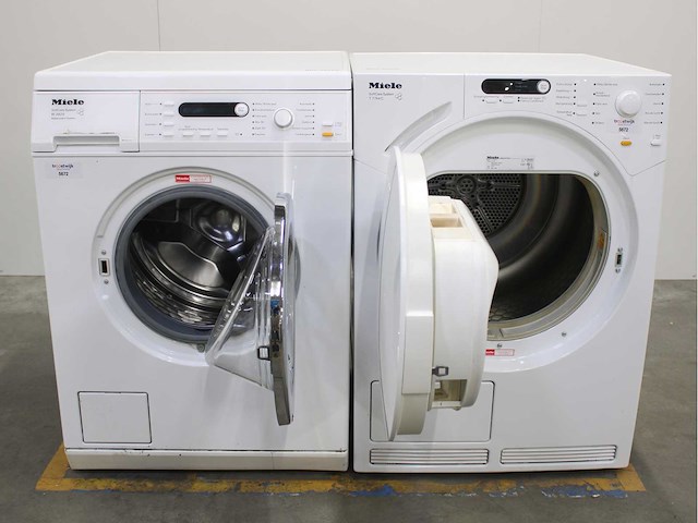 Miele w 3821 softcare system wasmachine & miele t 7744 c softcare system wasdroger - afbeelding 2 van  8